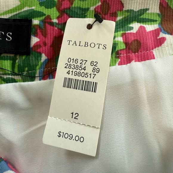 TALBOTS ladies lined size 12 floral pant NWT brand new never worn - Picture 4 of 8
